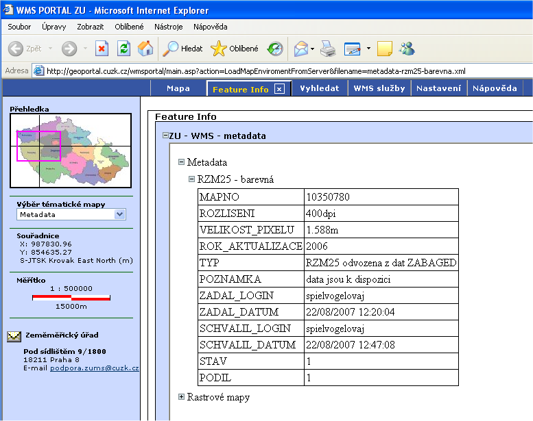 Metadata O datových sadách popisné informace o produktech, podle standardu ISVS