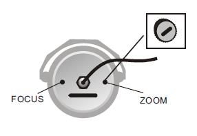 Připojení Ruční ZOOM/FOCUS Odšroubujte kryt na zadní straně kamery a nasaďte ho