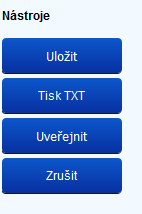 Uložení online formuláře Přihlášený (registrovaný) uživatel má možnost i tzv.