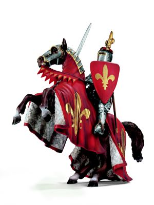Koně Rytíř měl 3 typy koní; válečný (na kterém bojoval a účastnil se klání) jezdecký (na kterém se pohyboval ve volném čase) soumar (na kterém nosil svůj osobní majetek).