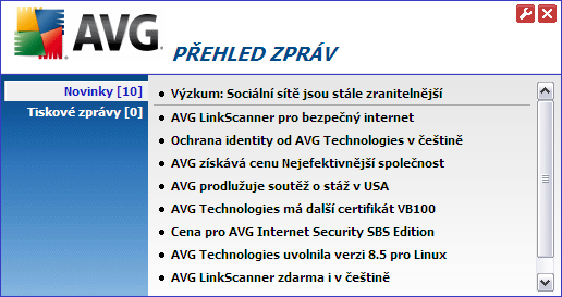 Kliknutím na tuto položku otevřete informační panel s podrobným popisem statutu dané stránky. 8.1.5.