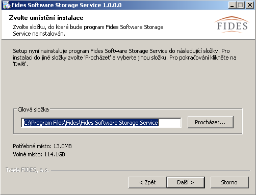 5 Fides Software Storage Client manuál správce Obr.