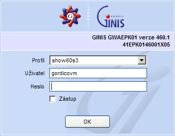 3 Základní činnosti v systému 3.1 Vstup do systému Instalace systému GINIS vytváří automaticky programové uskupení Spisová služba pro Windows a ikony příslušných modulů. 3.1.1 Přihlášení do modulu Proveďte dvojí kliknutí na ikonu modulu EPK.