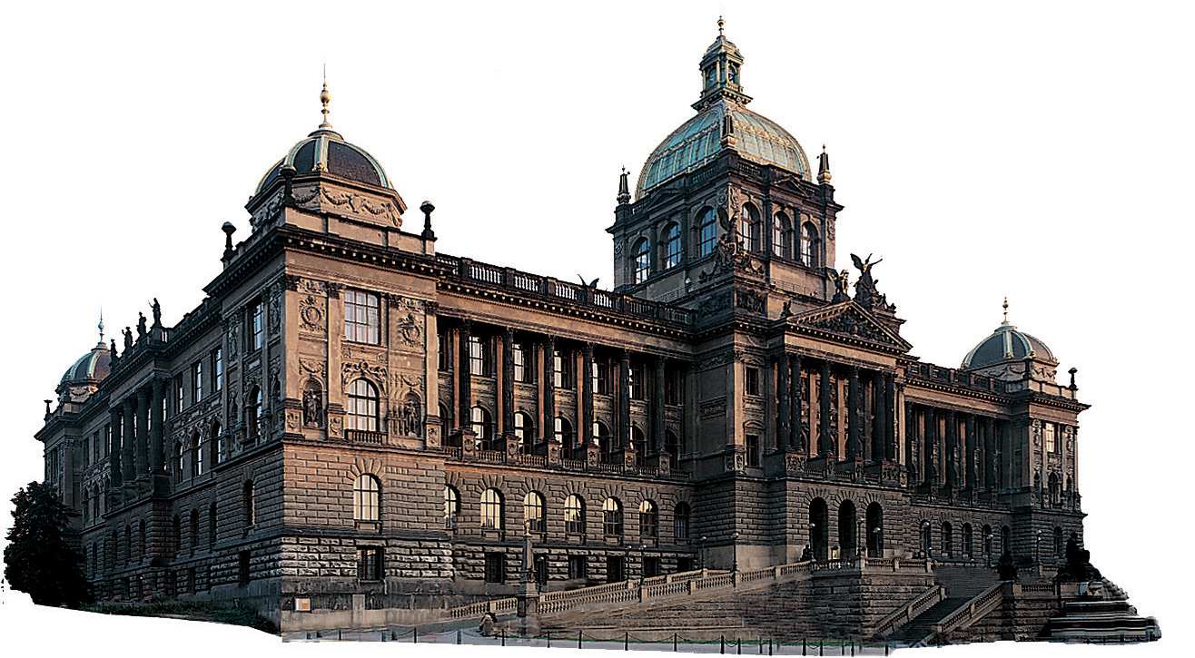 cz v Národním muzeu Historická budova novorenesanční palác navržený architektem Josefem Schulzem s bohatou uměleckou výzdobou Pantheon galerie nejpřednějších osobností české vědy, umění a historie