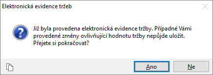 Obr. 21 Účtenka, kterou se nepodařilo odeslat s PKP kódem V agendě Účtenky je pak možné pomocí omezení EET = Tržba neodeslána zobrazit účtenky, které se nepodařilo odeslat.