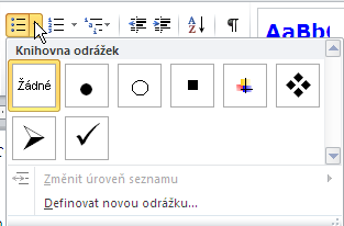 Formát opět by se v místě kliknutí měla objevit zarážka zarovnávající na střed. Takto pokračujte i s dalšími zarážkami pravá na 2,5 cm a desetinná na 6 cm, 8,5 cm a 11 cm.