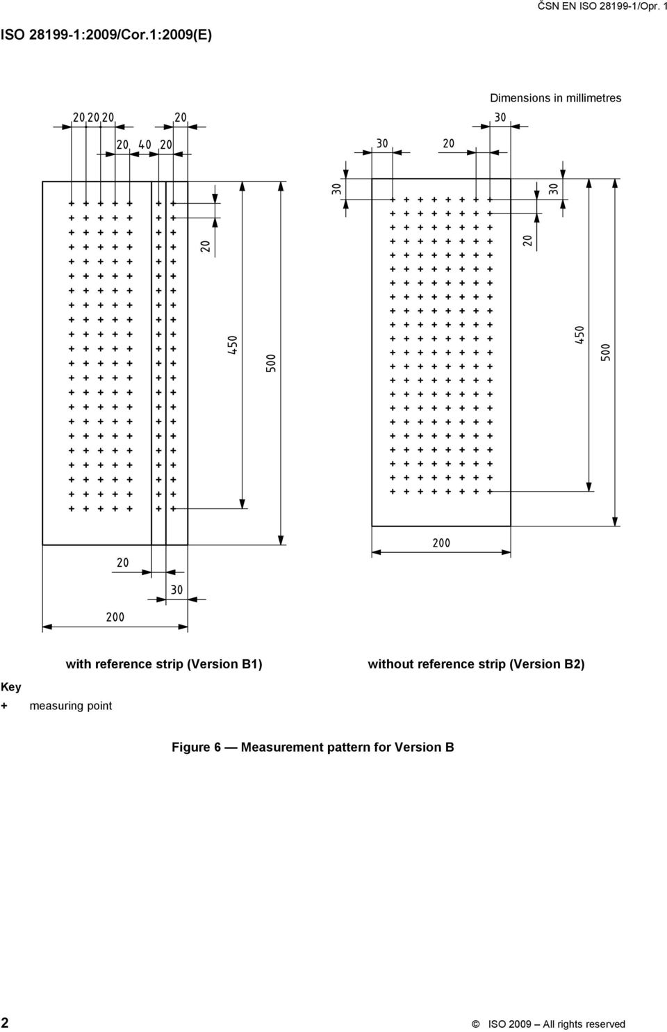 point with reference strip (Version B1) without