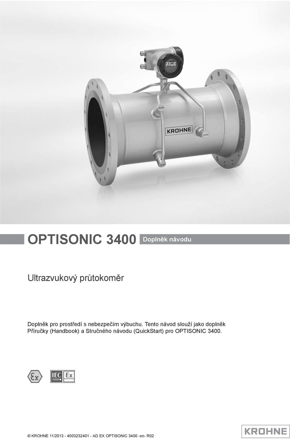 OPTISONIC Ultrazvukový průtokoměr. Doplněk návodu - PDF Stažení zdarma