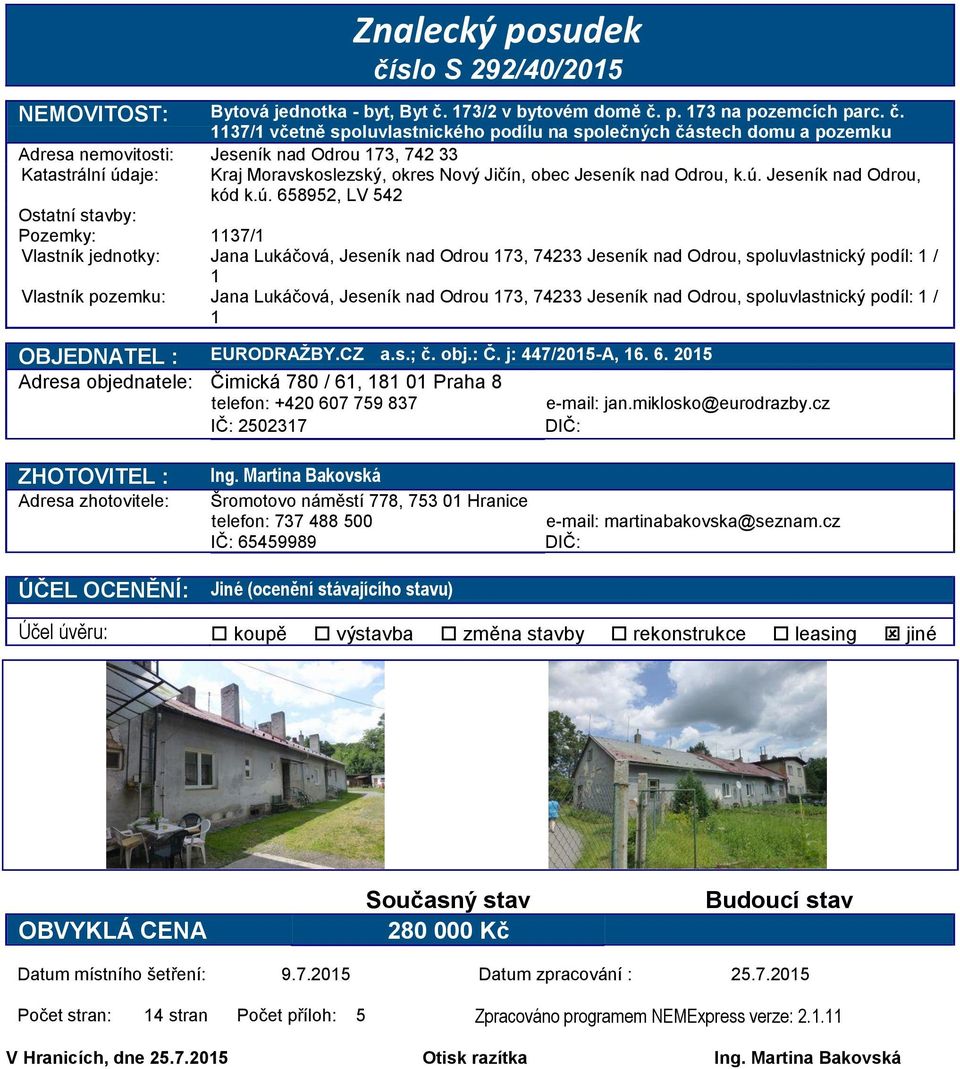 173/2 v bytovém domě č.