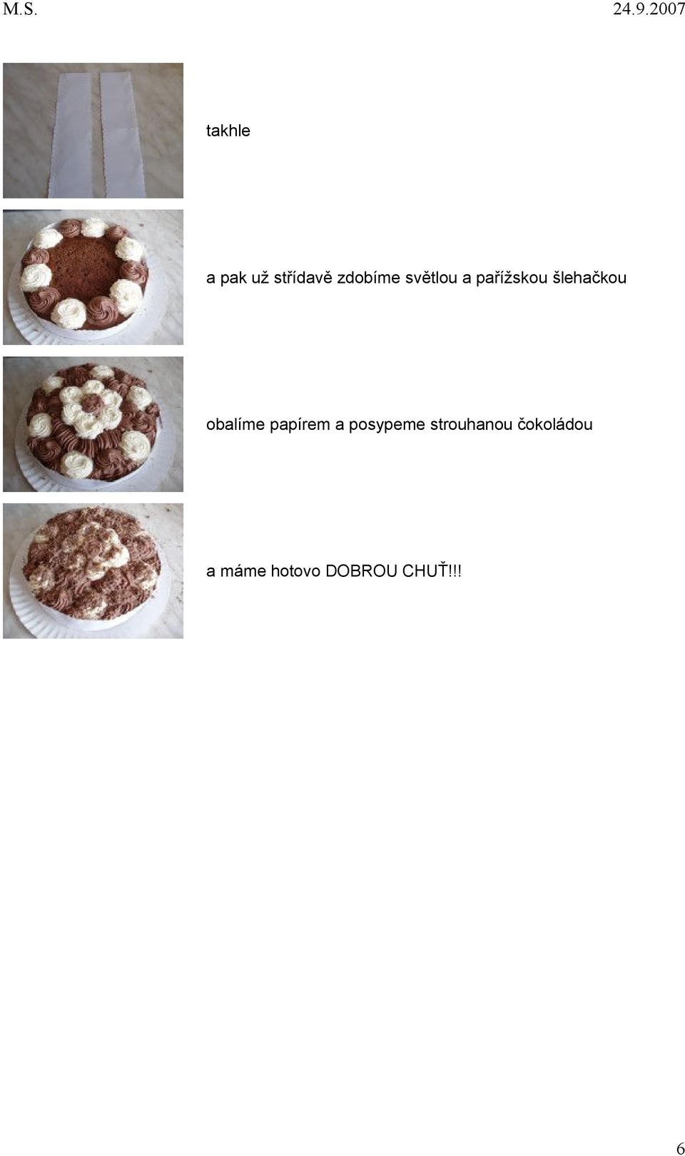 obalíme papírem a posypeme