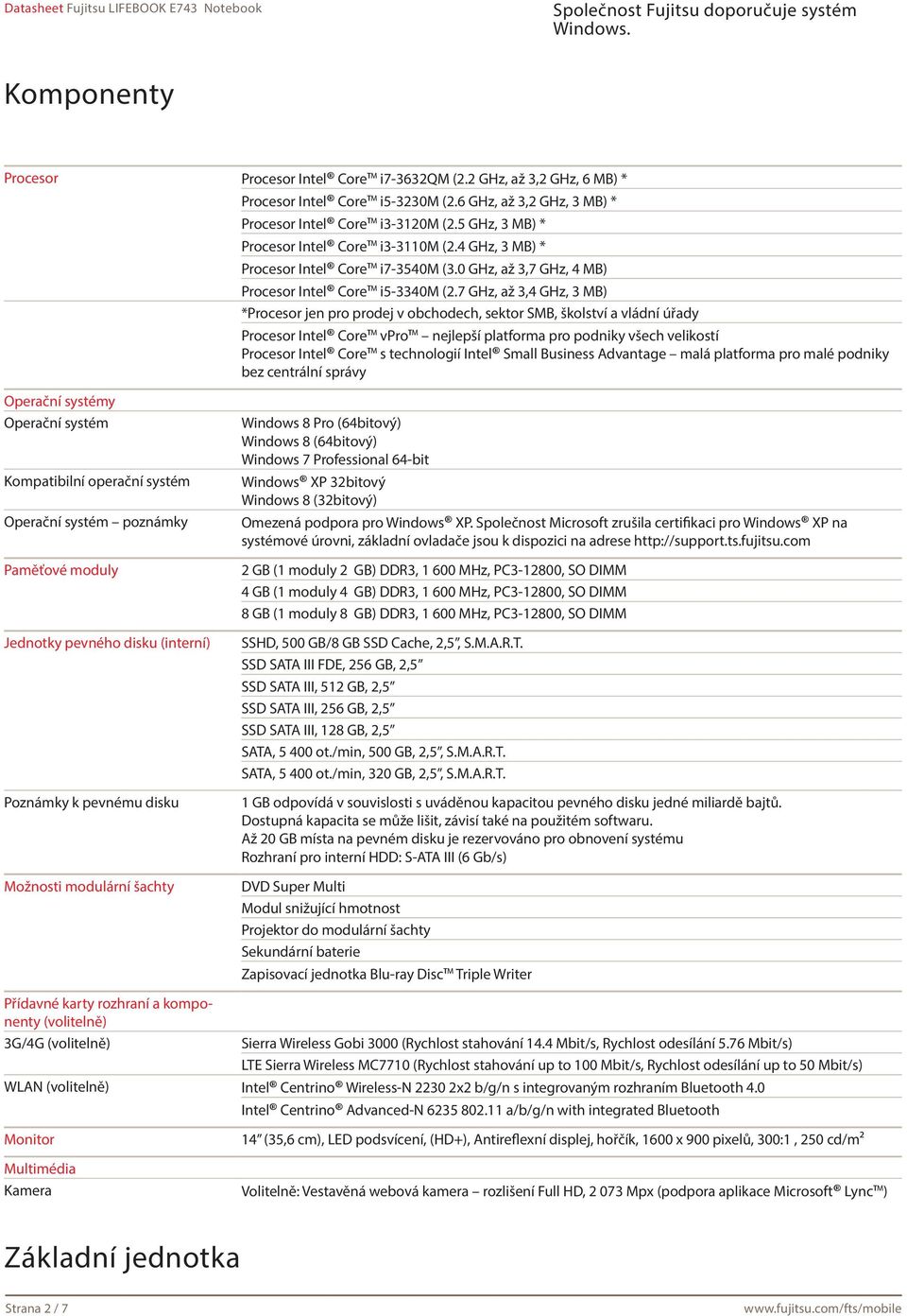 7 GHz, až 3,4 GHz, 3 MB) *Procesor jen pro prodej v obchodech, sektor SMB, školství a vládní úřady Procesor Intel Core vpro nejlepší platforma pro podniky všech velikostí Procesor Intel Core s