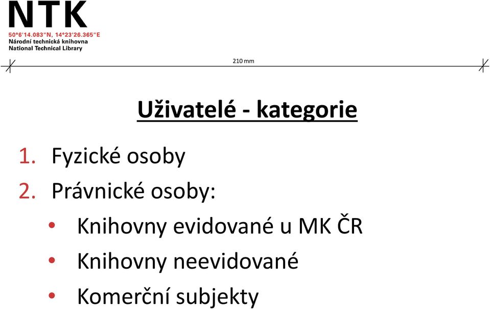 Právnické osoby: Knihovny