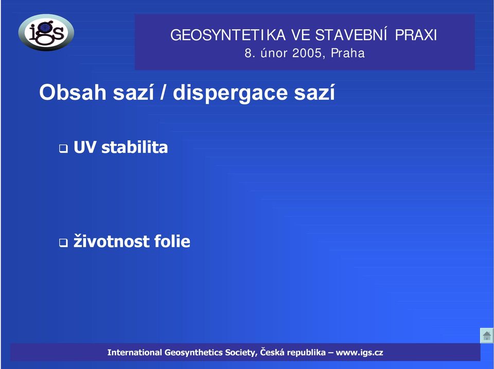 sazí UV