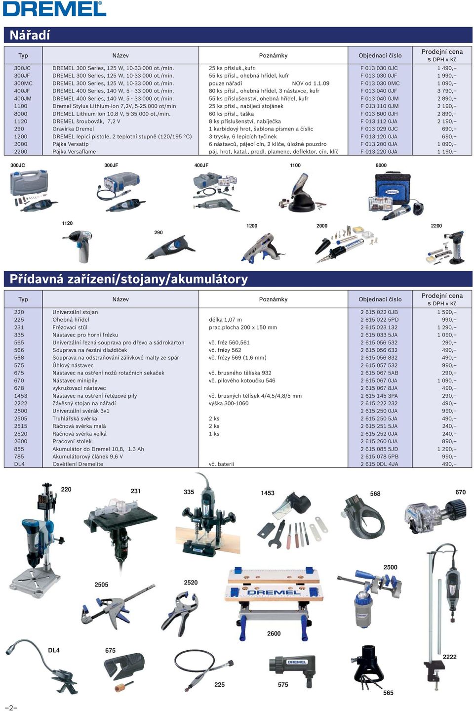 , ohebná hřídel, 3 nástavce, kufr F 013 040 0JF 3 790, 400JM DREMEL 400 Series, 140 W, 5-33 000 ot./min.