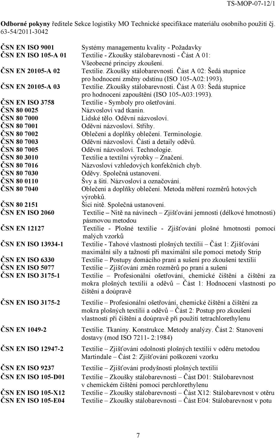 Zkoušky stálobarevnosti. Část A 02: Šedá stupnice pro hodnocení změny odstínu (ISO 105-A02:1993). ČSN EN 20105-A 03 Textilie. Zkoušky stálobarevnosti.