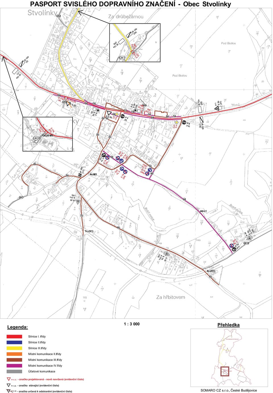 4d-L1 7c 0 A3 b E 731c A 0 7c-(X1 7b 2 7a 1 ÚK10 A3 0 E7 A3 b (19 1c -(X1 1 : 3 000 Legenda: Pøehledka Silnice I. tøídy STVOLÍNEKÉ PETROVIE Silnice II.tøídy Silnice III.tøídy Místní komunikace II.