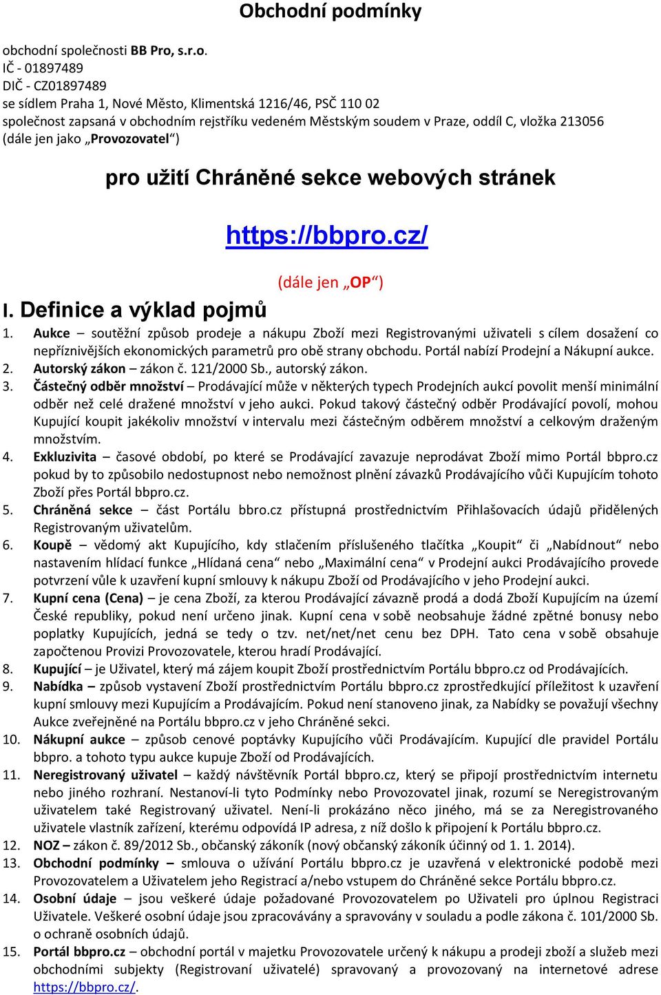 mínky ob