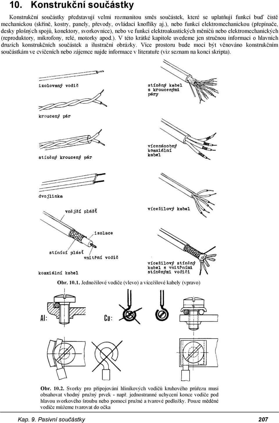 apod.). V této krátké kapitole uvedeme jen stručnou informaci o hlavních druzích konstrukčních součástek a ilustrační obrázky.