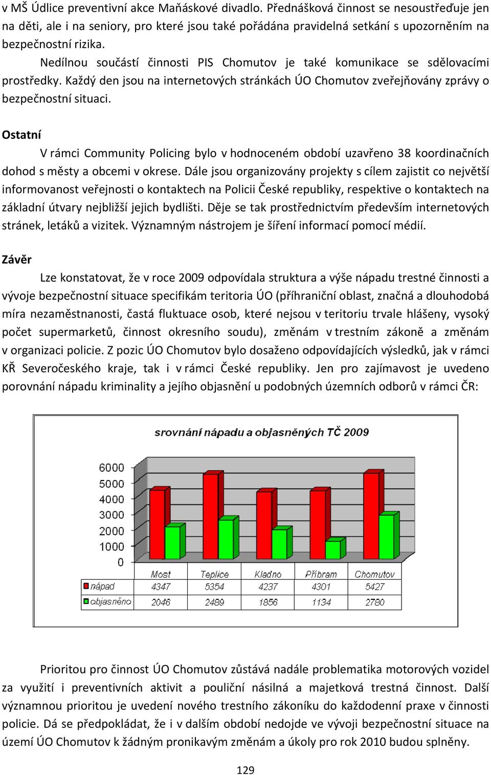 Nedílnou součástí činnosti PIS Chomutov je také komunikace se sdělovacími prostředky. Každý den jsou na internetových stránkách ÚO Chomutov zveřejňovány zprávy o bezpečnostní situaci.