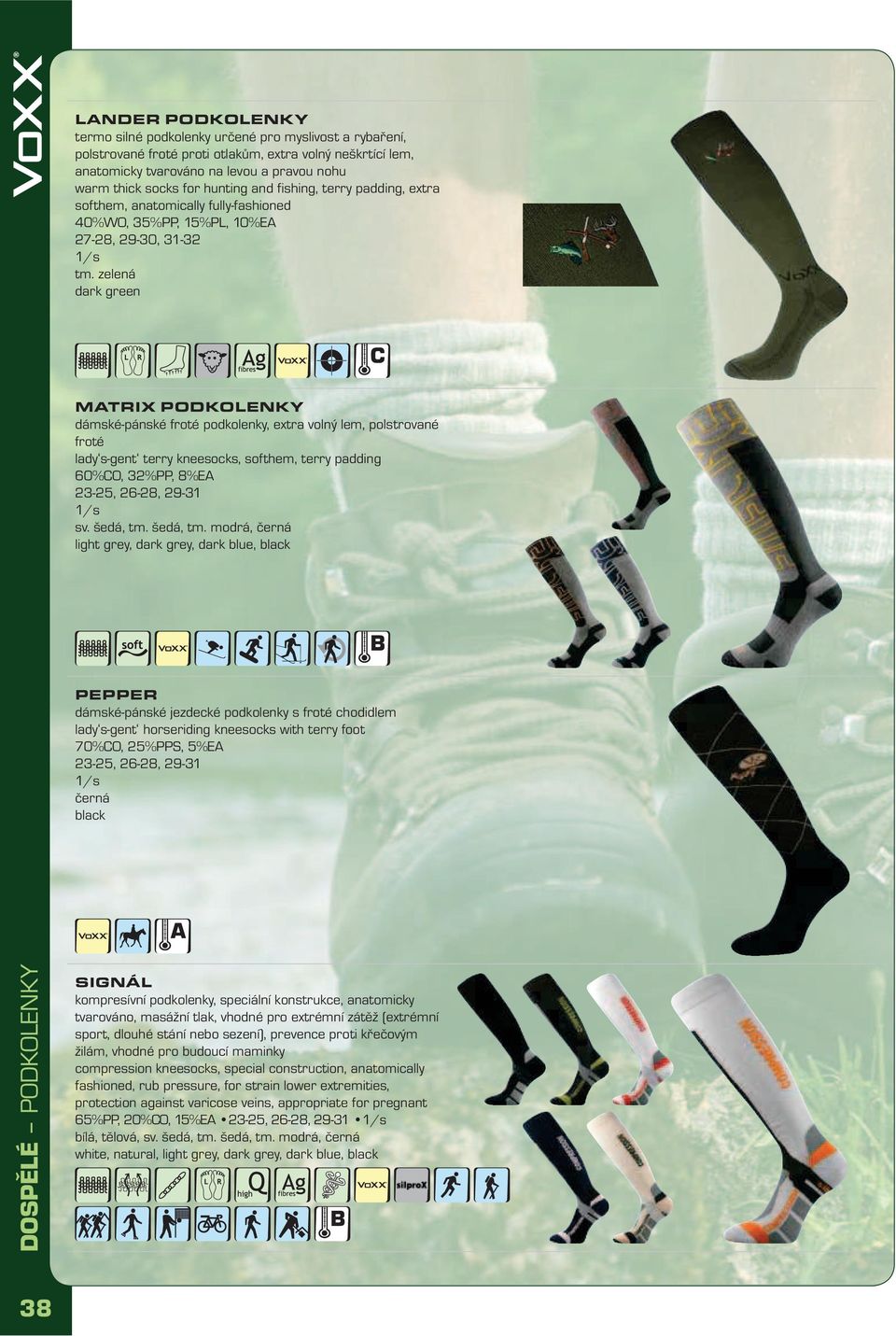 zelená dark green MATRIX PODKOLENKY dámské-pánské froté podkolenky, extra volný lem, polstrované froté lady s-gent terry kneesocks, softhem, terry padding 60%CO, 32%PP, 8%EA 23-25, 26-28, 29-31 sv.