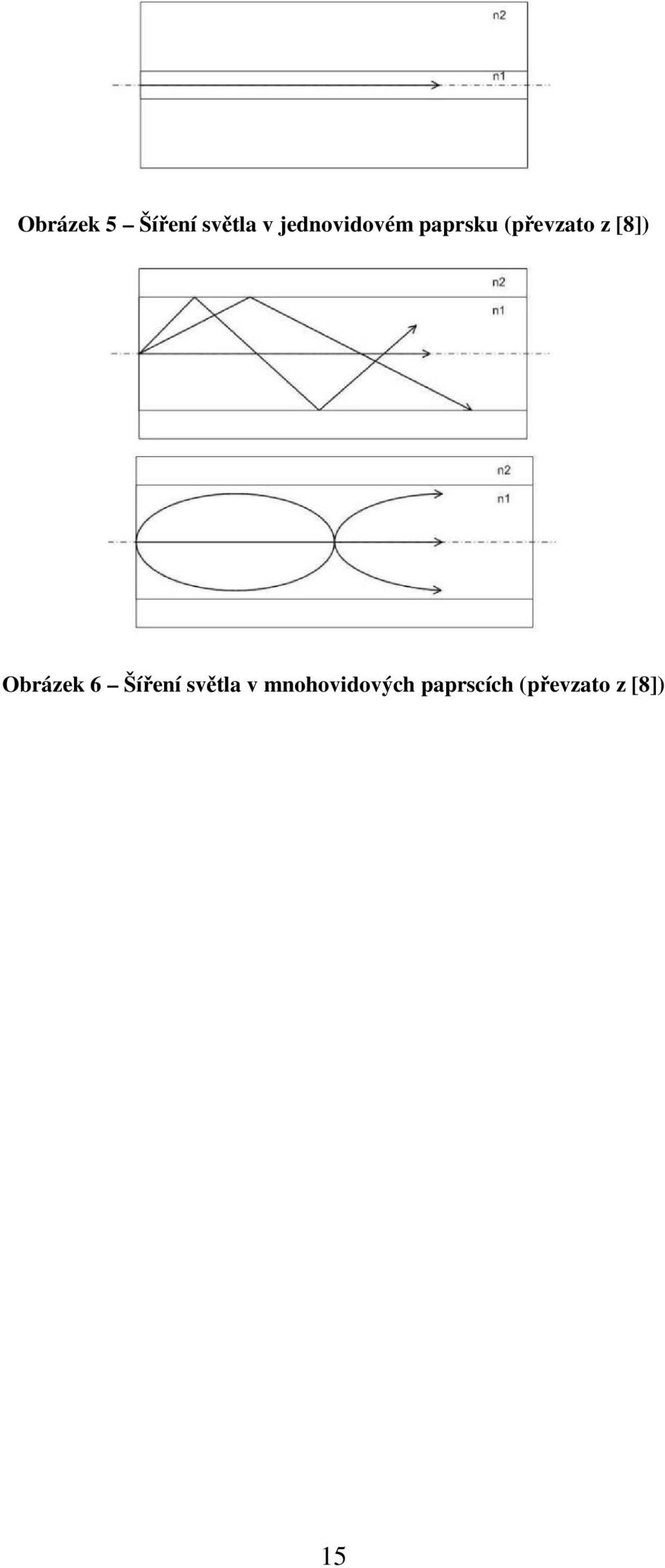 [8]) Obrázek 6 Šíření světla v