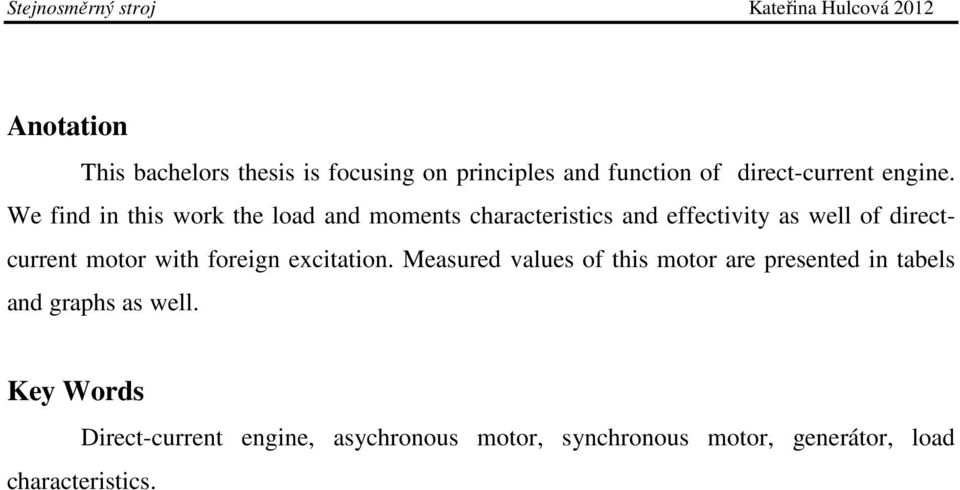 motor with foreign excitation.