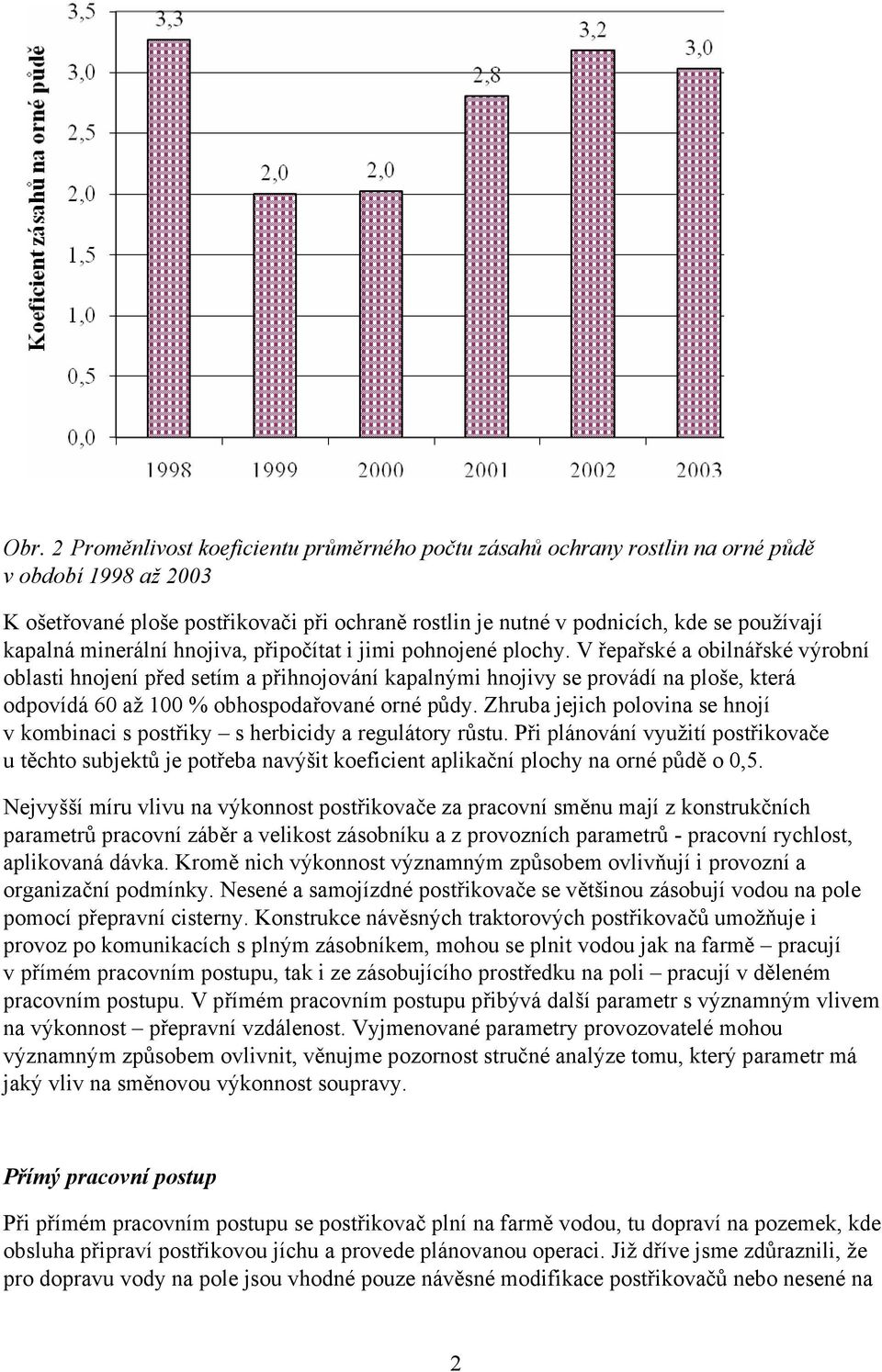 V řepařské a obilnářské výrobní oblasti hnojení před setím a přihnojování kapalnými hnojivy se provádí na ploše, která odpovídá 60 až 100 % obhospodařované orné půdy.