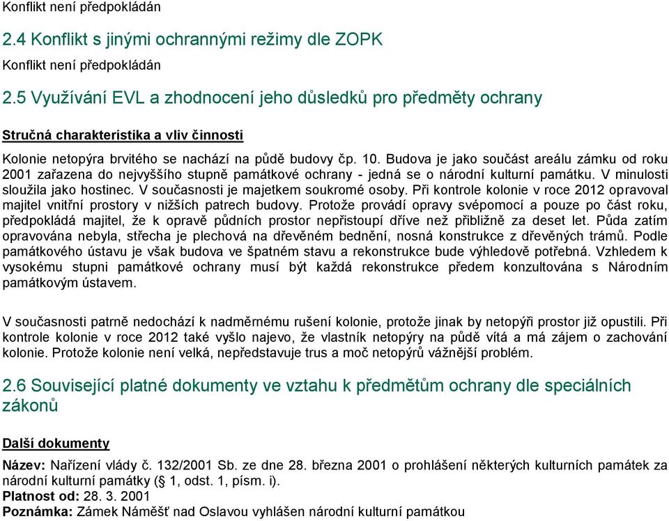 Budova je jako součást areálu zámku od roku 2001 zařazena do nejvyššího stupně památkové ochrany - jedná se o národní kulturní památku. V minulosti sloužila jako hostinec.