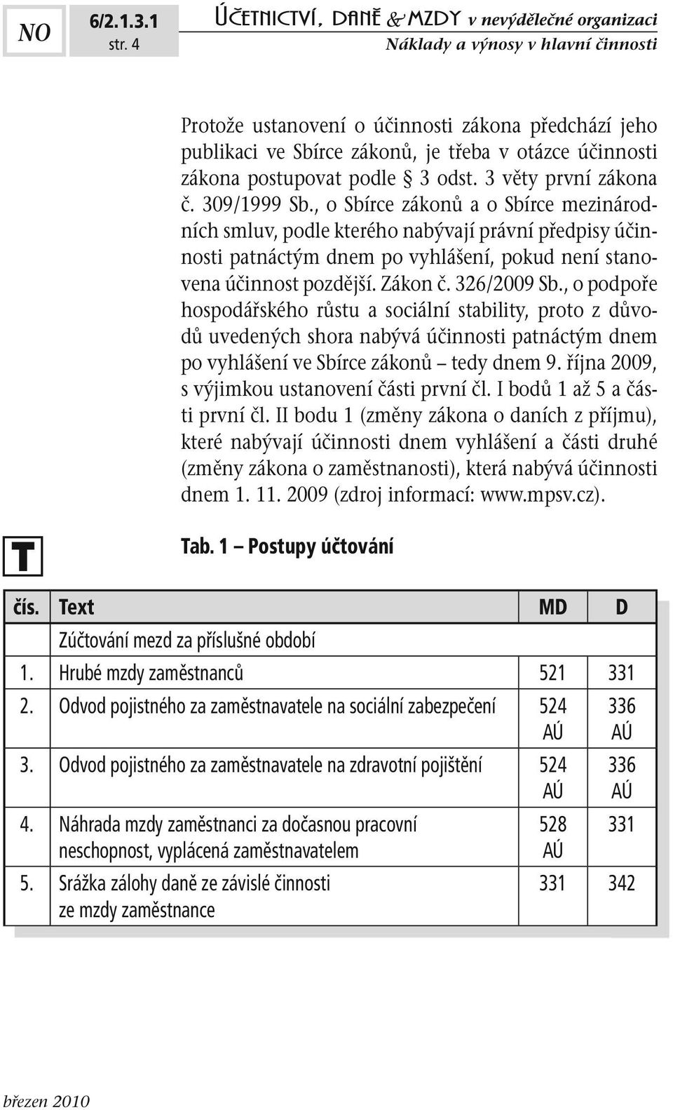 , o Sbírce zákonů a o Sbírce mezinárodních smluv, podle kterého nabývají právní předpisy účinnosti patnáctým dnem po vyhlášení, pokud není stanovena účinnost pozdější. Zákon č. 326/2009 Sb.