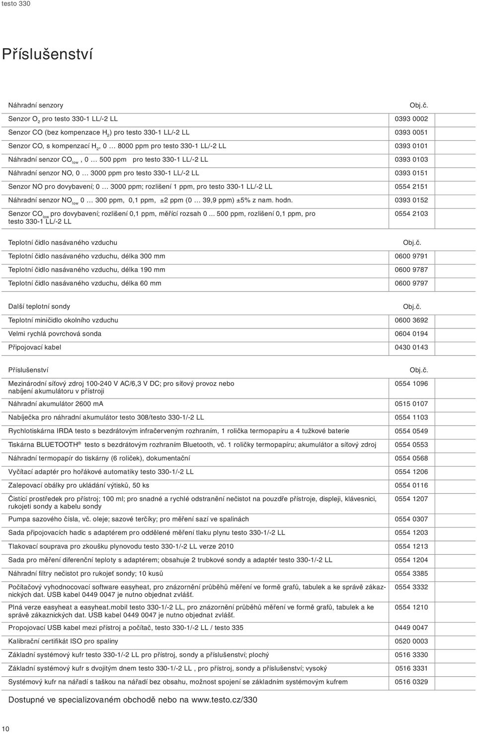 Náhradní senzor NO low 0 300 ppm, 0,1 ppm, ±2 ppm (0 39,9 ppm) ±5% z nam. hodn. Senzor CO low pro dovybavení; rozlišení 0,1 ppm, měřící rozsah 0.