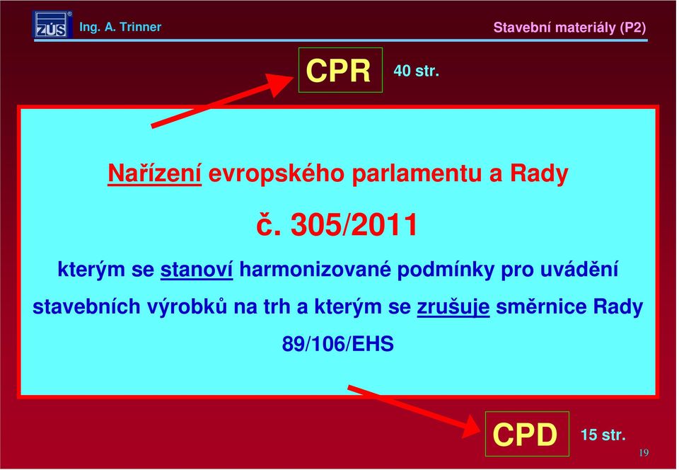 305/2011 kterým se stanoví harmonizované podmínky