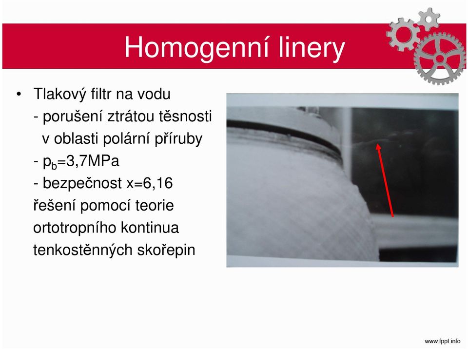 příruby - p b =3,7MPa - bezpečnost x=6,16