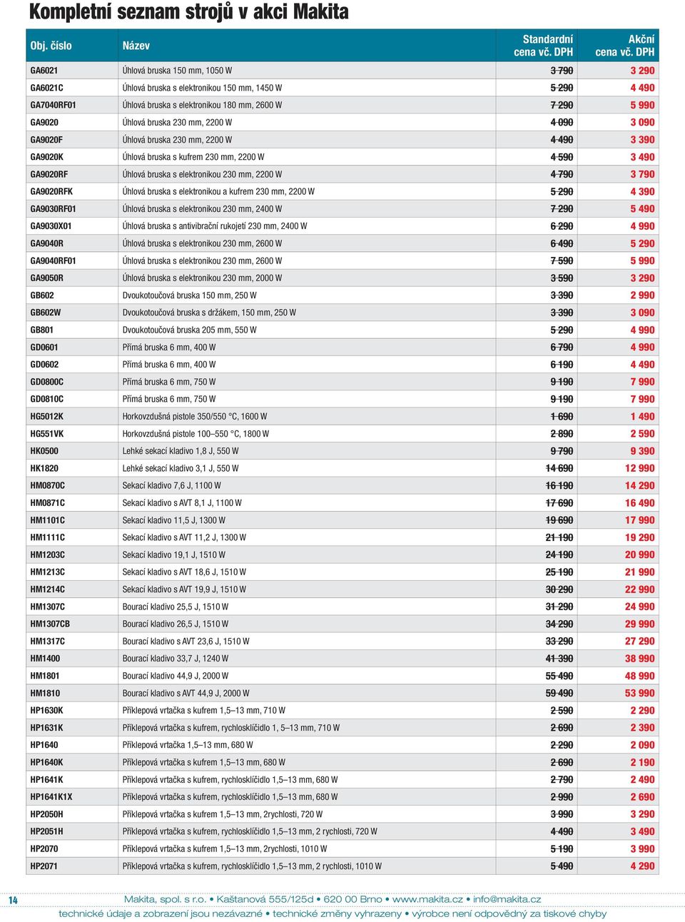 23 mm, 22 W 4 3 GA2F Úhlová bruska 23 mm, 22 W 4 4 3 3 GA2 Úhlová bruska s kufrem 23 mm, 22 W 4 5 3 4 GA2RF Úhlová bruska s elektronikou 23 mm, 22 W 4 7 3 7 GA2RF Úhlová bruska s elektronikou a