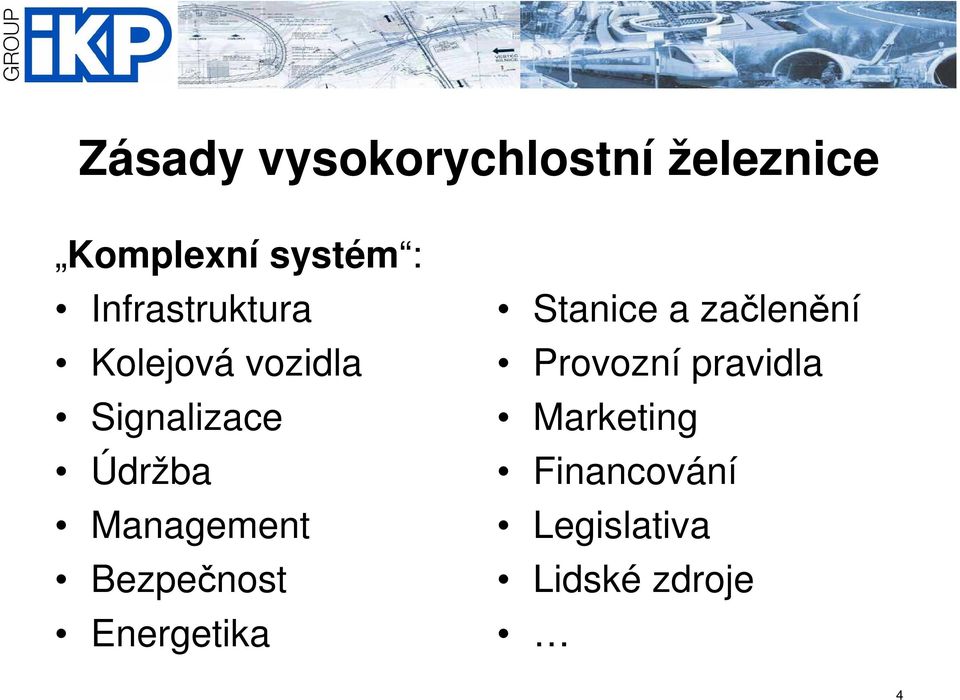 Management Bezpečnost Energetika Stanice a začlenění