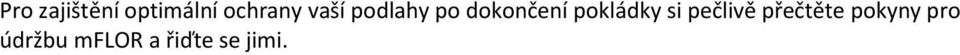 pokládky si pečlivě přečtěte