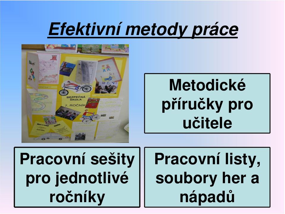 sešity pro jednotlivé ročníky