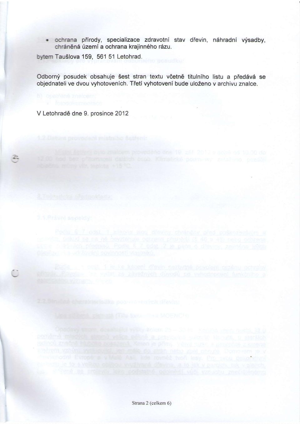 ochrana krajinn6ho r6zu. WnTau5lova 159, 56151 Letohrad.