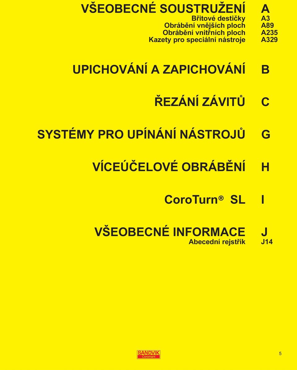 ŘEZÁNÍ ZÁVITŮ SYSTÉMY PRO UPÍNÁNÍ NÁSTROJŮ VÍCEÚČELOVÉ OBRÁBĚNÍ CoroTurn