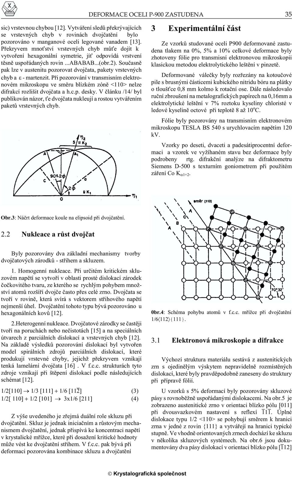 Souèasnì pak lze v austenitu pozorovat dvojèata, pakety vrstevných chyb a - martenzit.