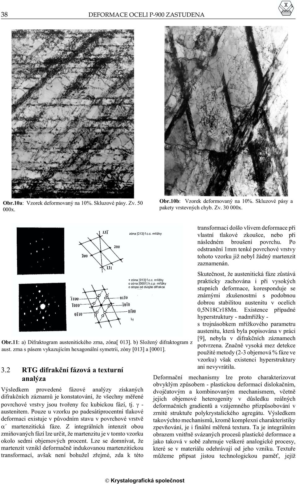 2 RTG difrakèní fázová a texturní analýza Výsledkem provedené fázové analýzy získaných difrakèních záznamù je konstatování, e všechny mìøené povrchové vrstvy jsou tvoøeny fcc kubickou fází, tj.