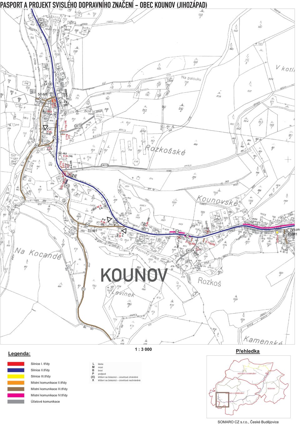 (27 11 (29 U 7c Ln: 1 : 3 000 øhlk lnc I. tøíy lnc II.tøíy lnc III.tøíy DÌ U DBUŠY Místní komunkc II.