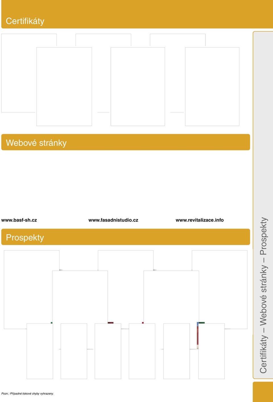 info Prospekty Certifi káty Webové