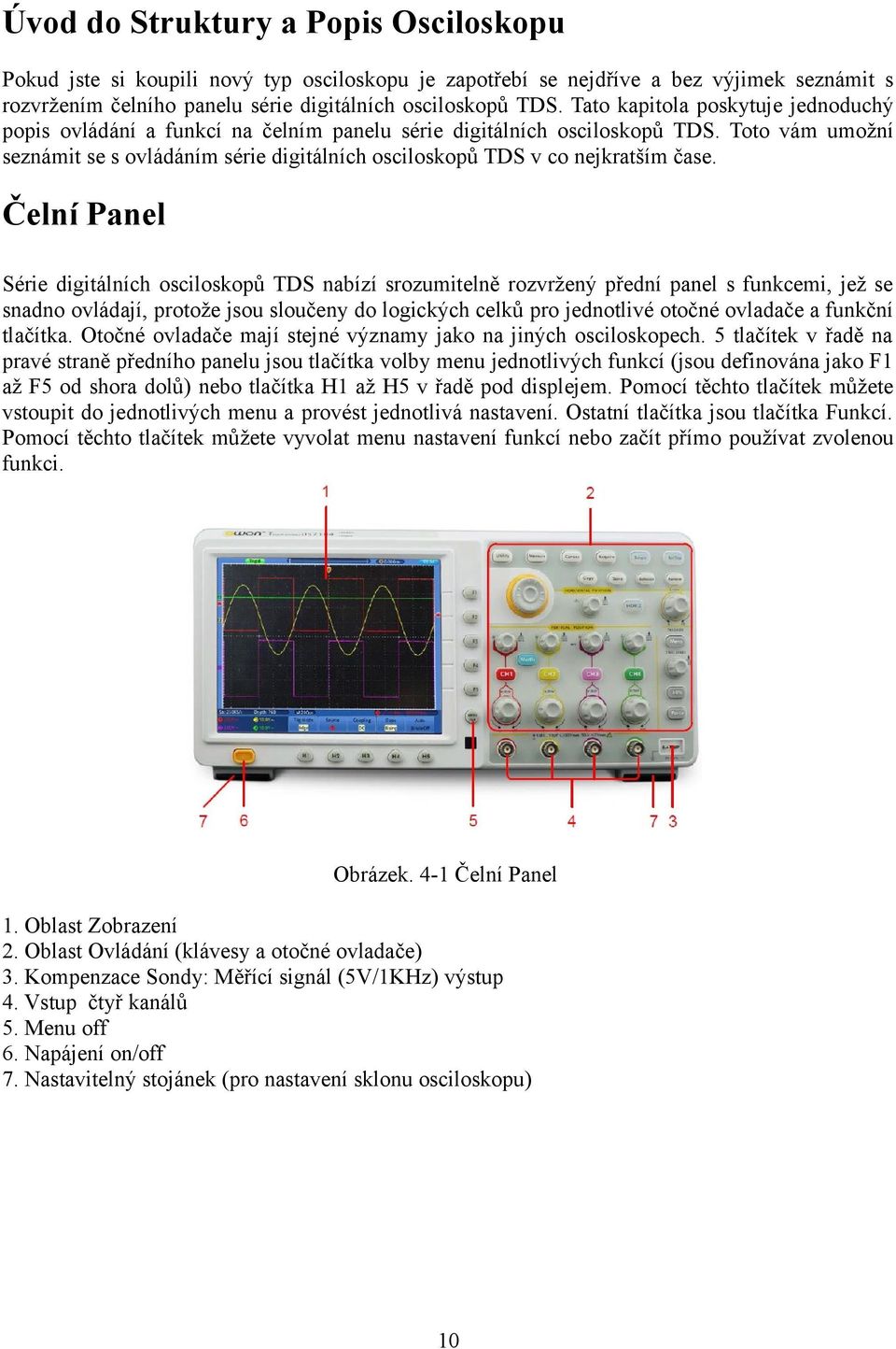 Toto vám umožní seznámit se s ovládáním série digitálních osciloskopů TDS v co nejkratším čase.