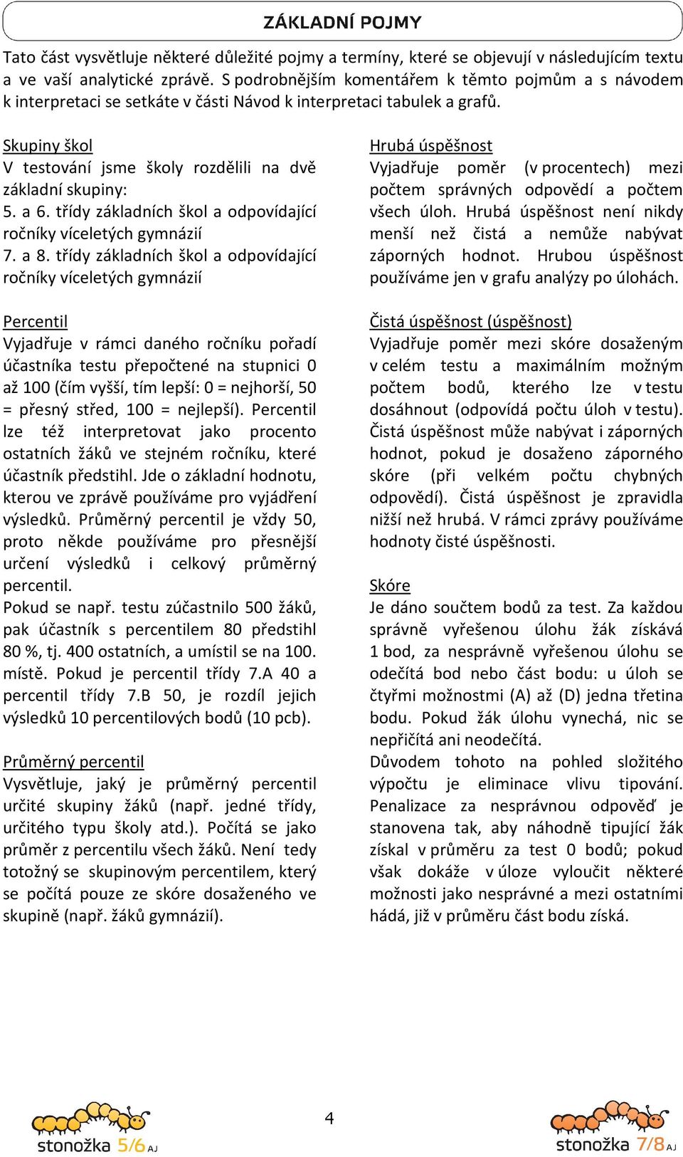 a 6. třídy základních škol a odpovídající ročníky víceletých gymnázií 7. a 8.