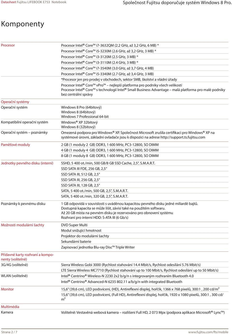 7 GHz, až 3,4 GHz, 3 MB) *Procesor jen pro prodej v obchodech, sektor SMB, školství a vládní úřady Procesor Intel Core vpro nejlepší platforma pro podniky všech velikostí Procesor Intel Core s