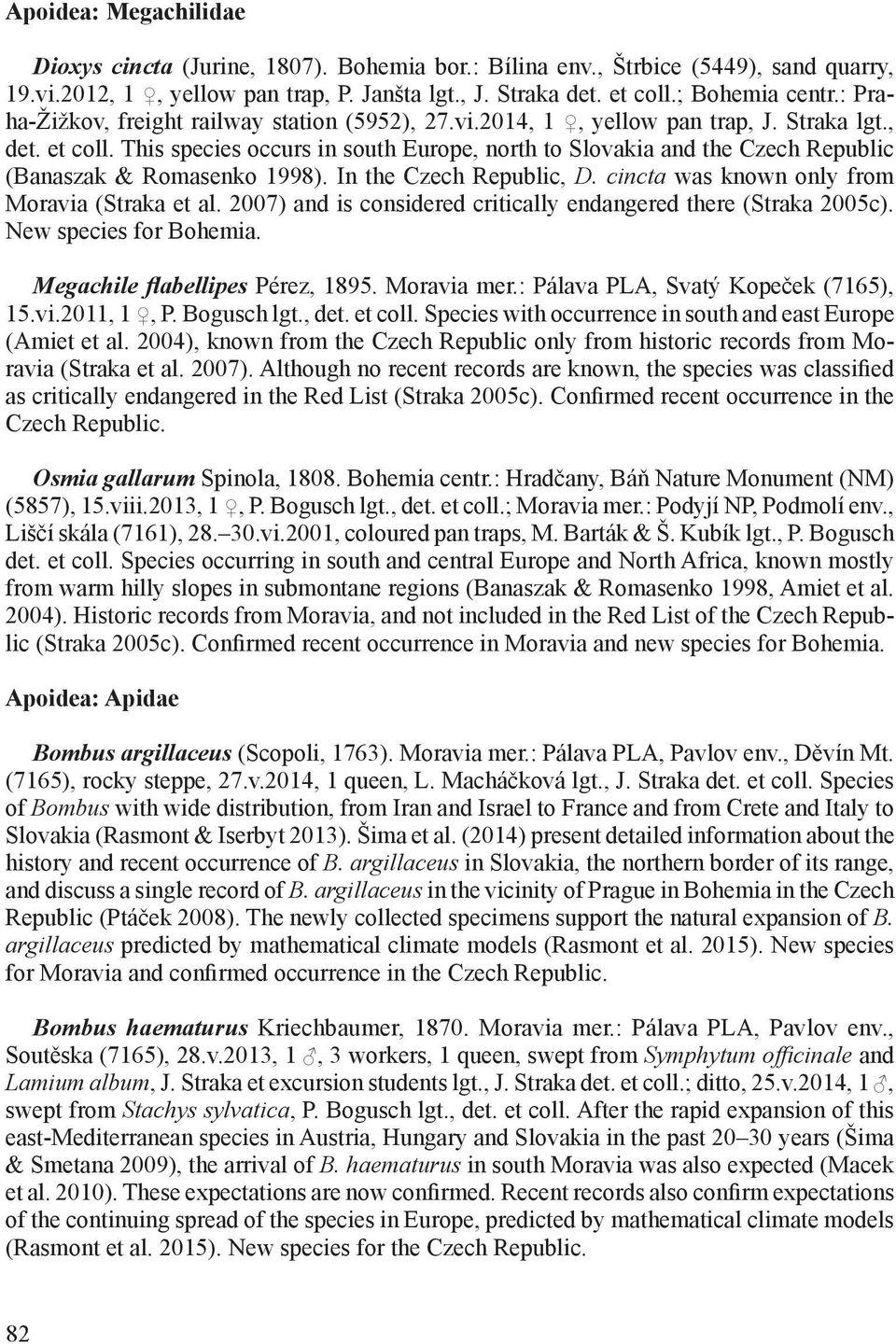 This species occurs in south Europe, north to Slovakia and the Czech Republic (Banaszak & Romasenko 1998). In the Czech Republic, D. cincta was known only from Moravia (Straka et al.