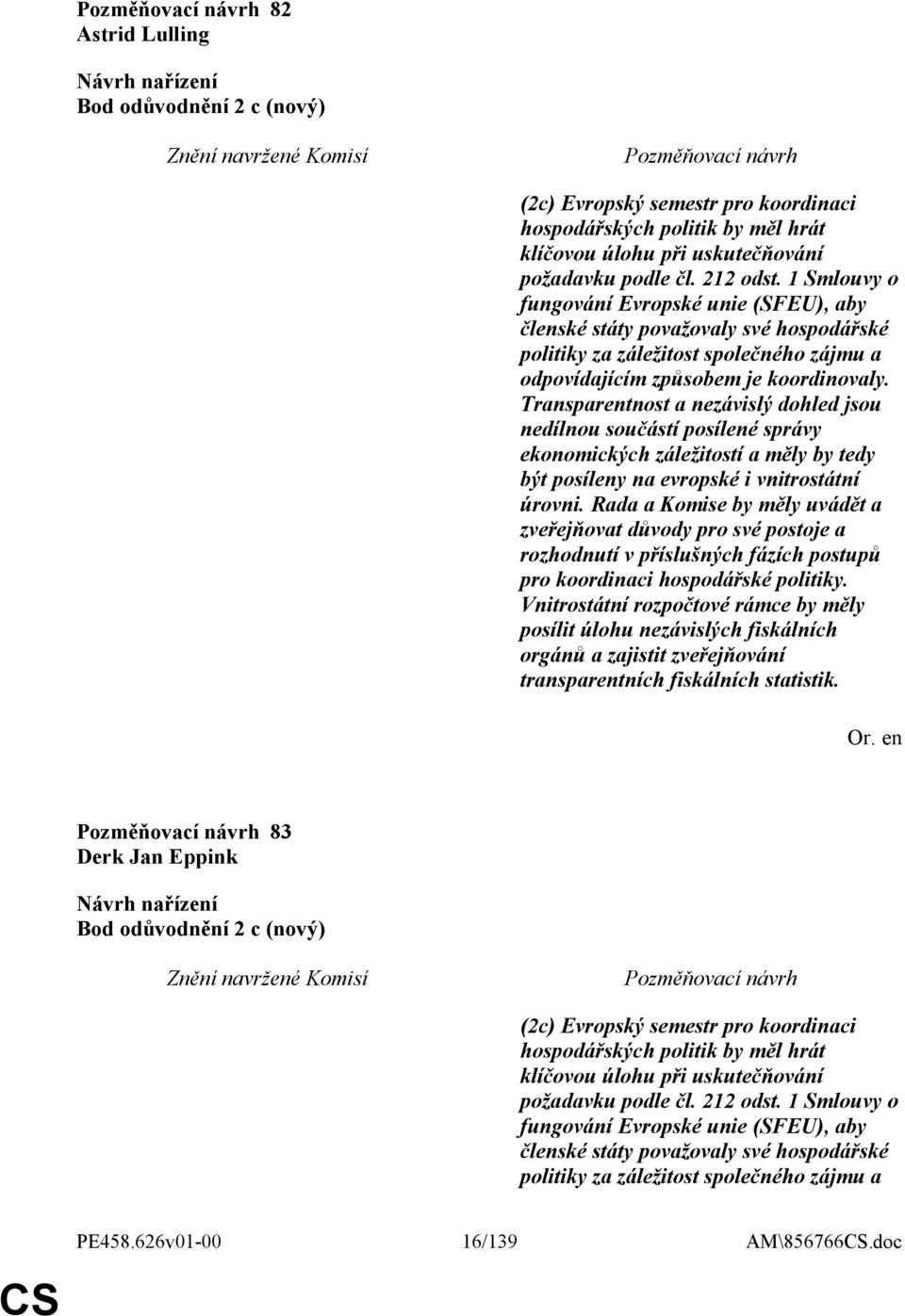 Transparentnost a nezávislý dohled jsou nedílnou součástí posílené správy ekonomických záležitostí a měly by tedy být posíleny na evropské i vnitrostátní úrovni.