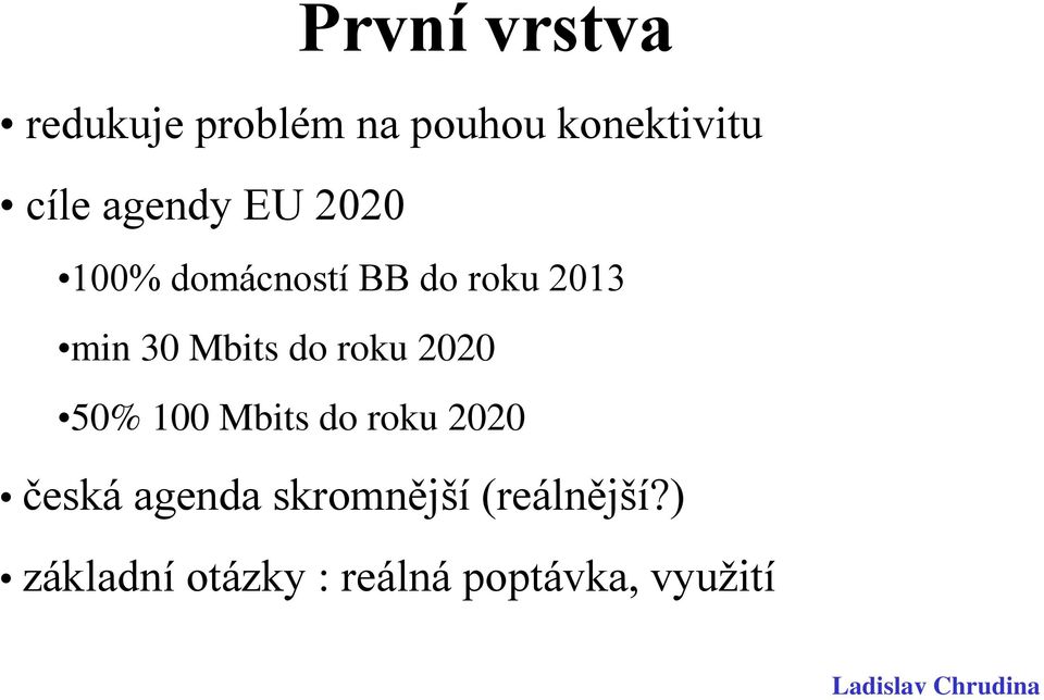 Mbits do roku 2020 50% 100 Mbits do roku 2020 česká agenda