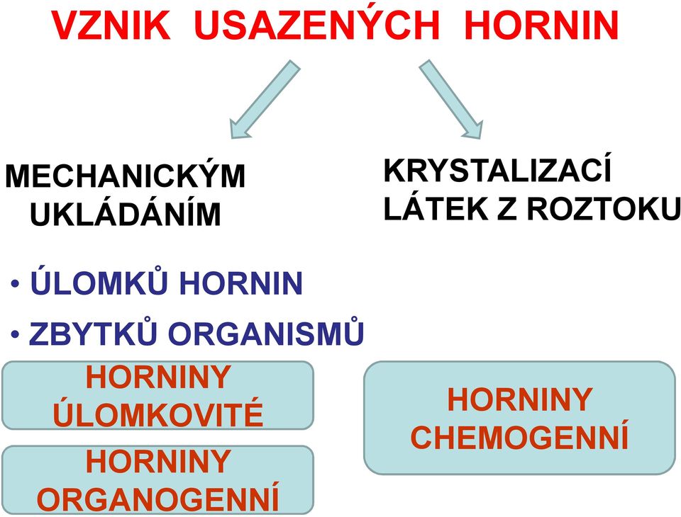 ÚLOMKŮ HORNIN ZBYTKŮ ORGANISMŮ HORNINY