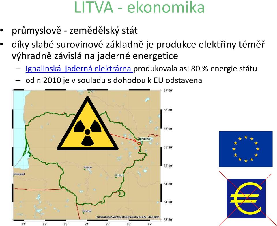 na jaderné energetice Ignalinská jaderná elektrárna produkovala